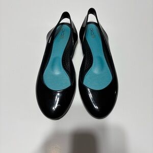 Oka B‎ Black Round Toe Jelly
Flats Size